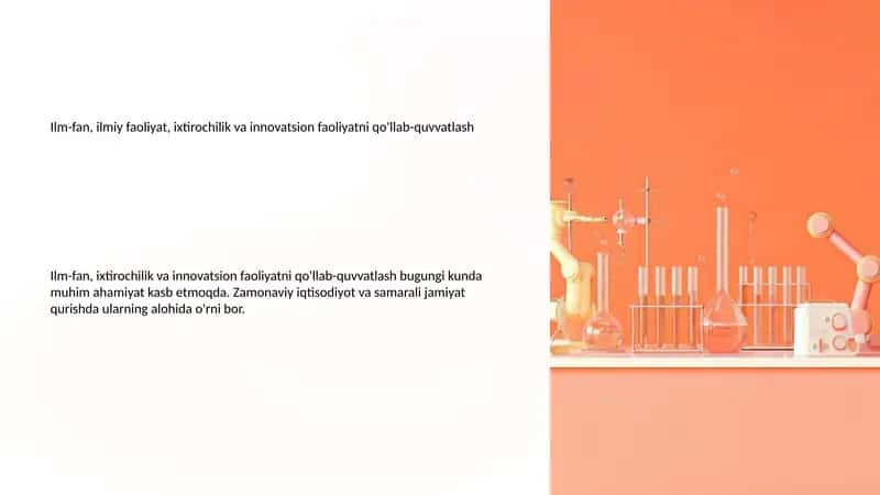 Ixtirochilik va innovatsion faoliyatni qo'llab-quvvatlash 1