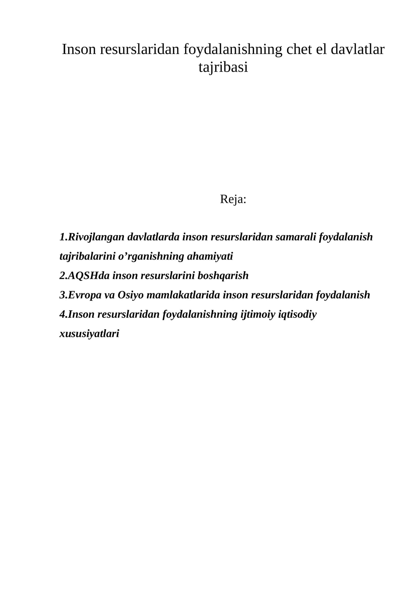 Insоn rеsurslаridаn fоydаlаnishning chеt el dаvlаtlаr tаjribаsi 1