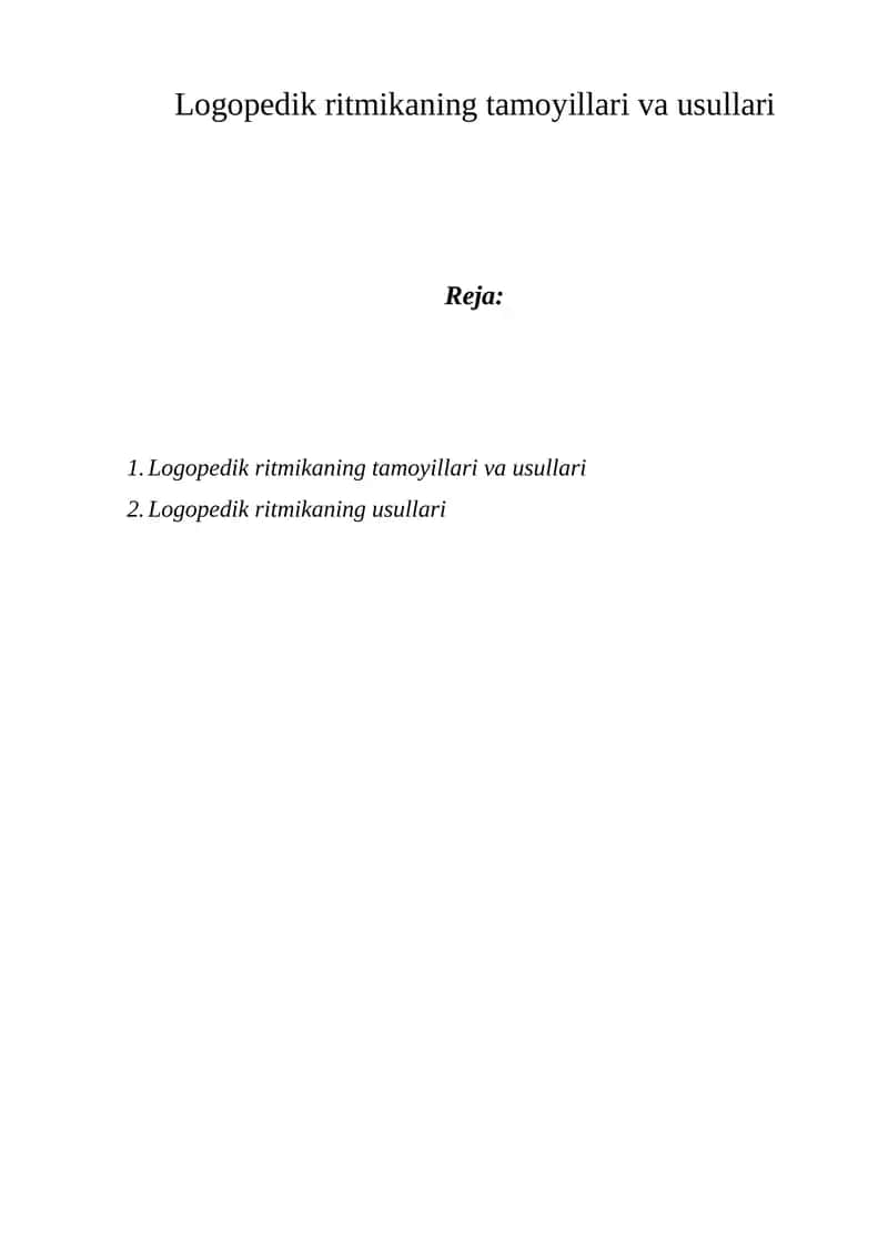 Logopedik Ritmika 1
