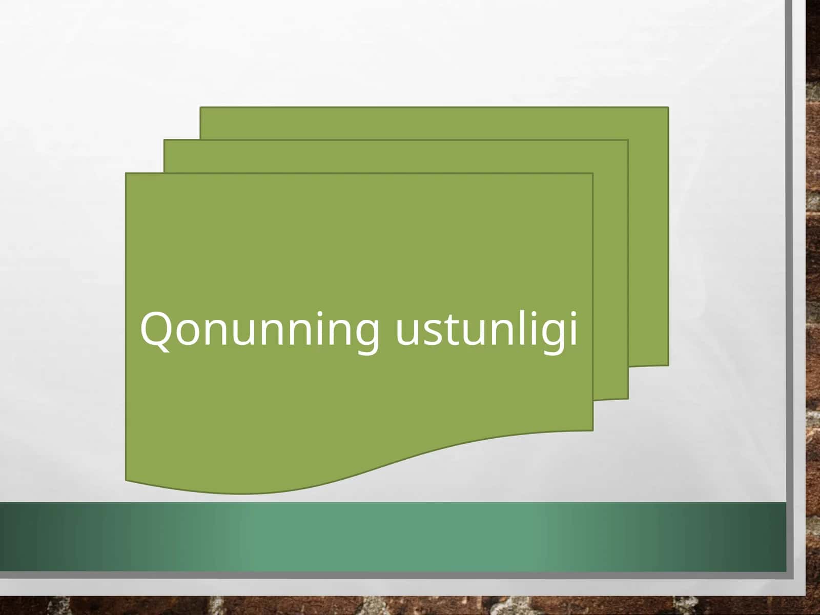 Qonunningustunligi 1