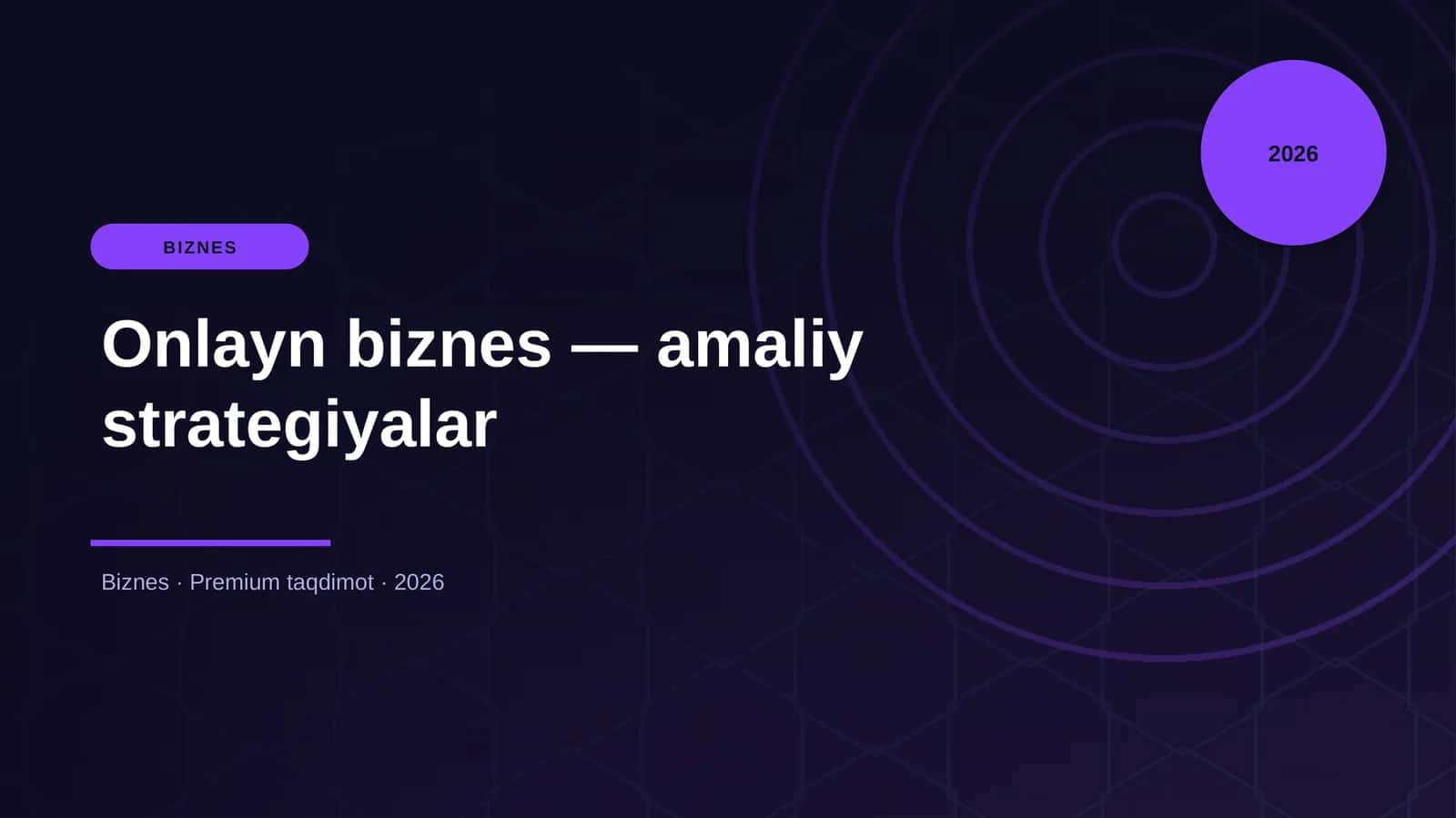 Onlayn biznes — amaliy strategiyalar 1