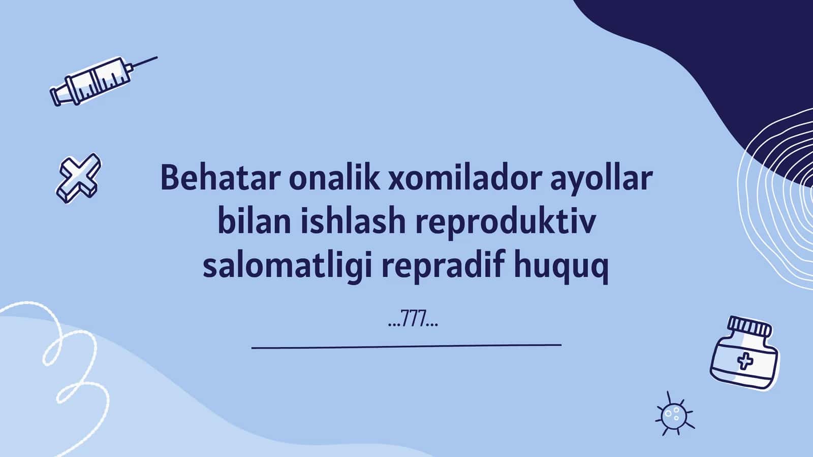 Xomilador ayollarning reproduktiv huquqlari 1