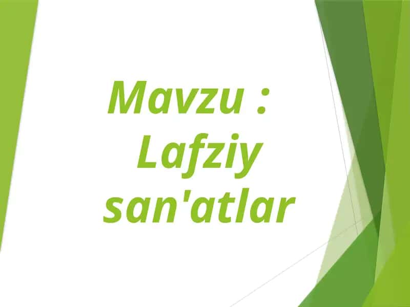 Lafziy    san'atlar 1