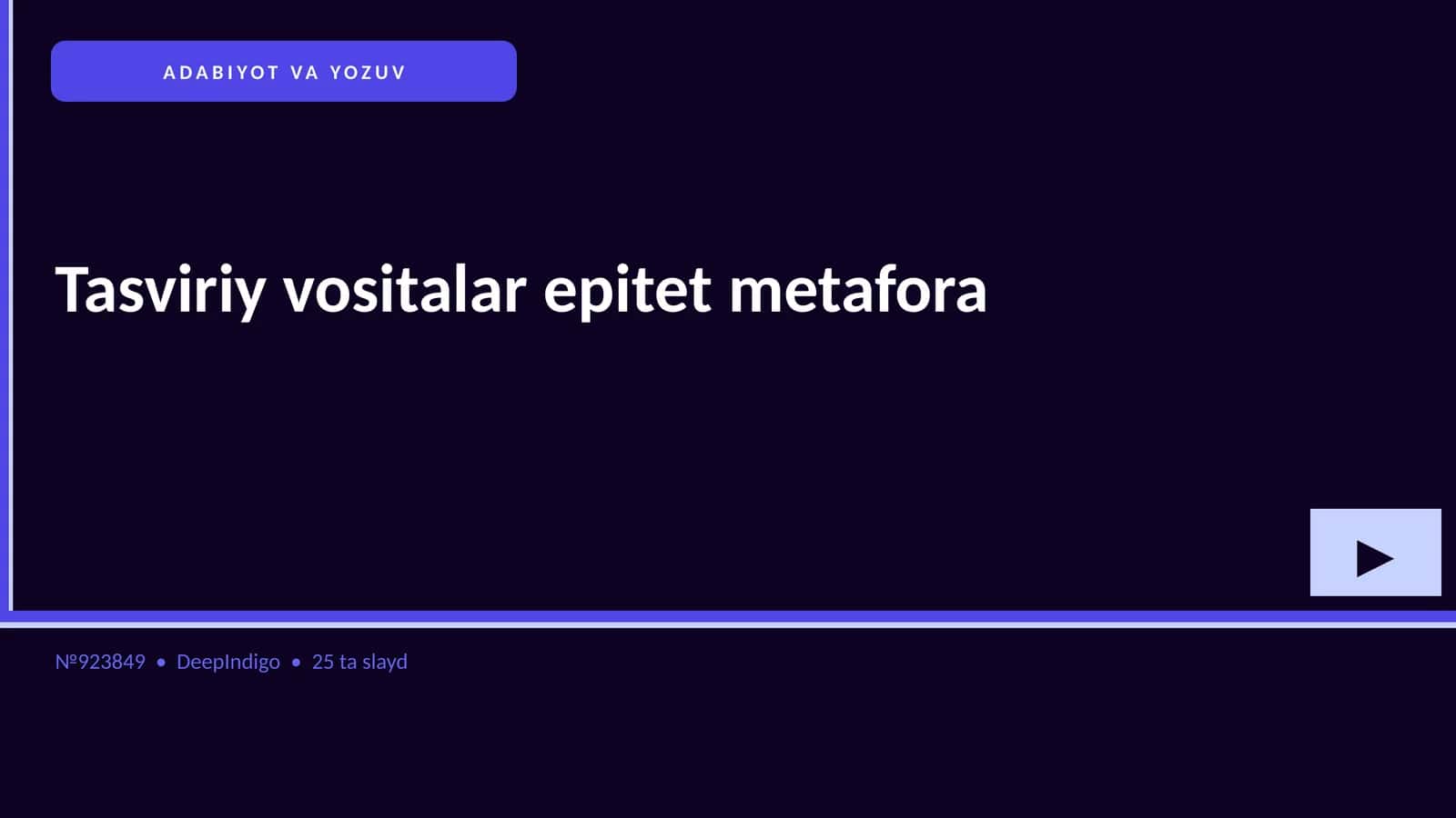 Tasviriy vositalar epitet metafora 1