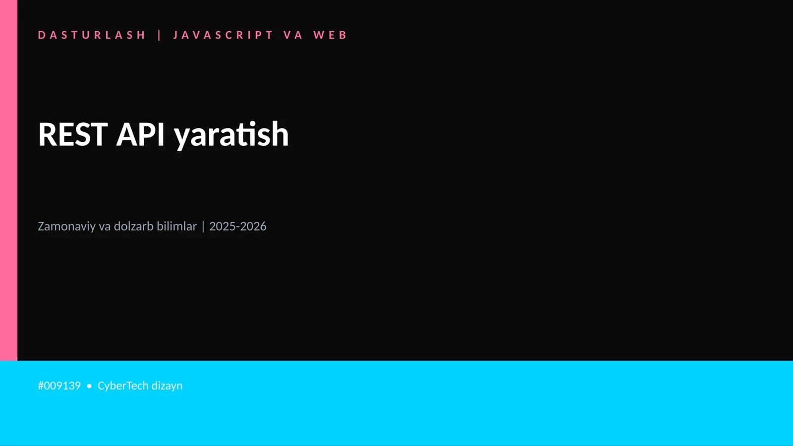 REST API yaratish 1
