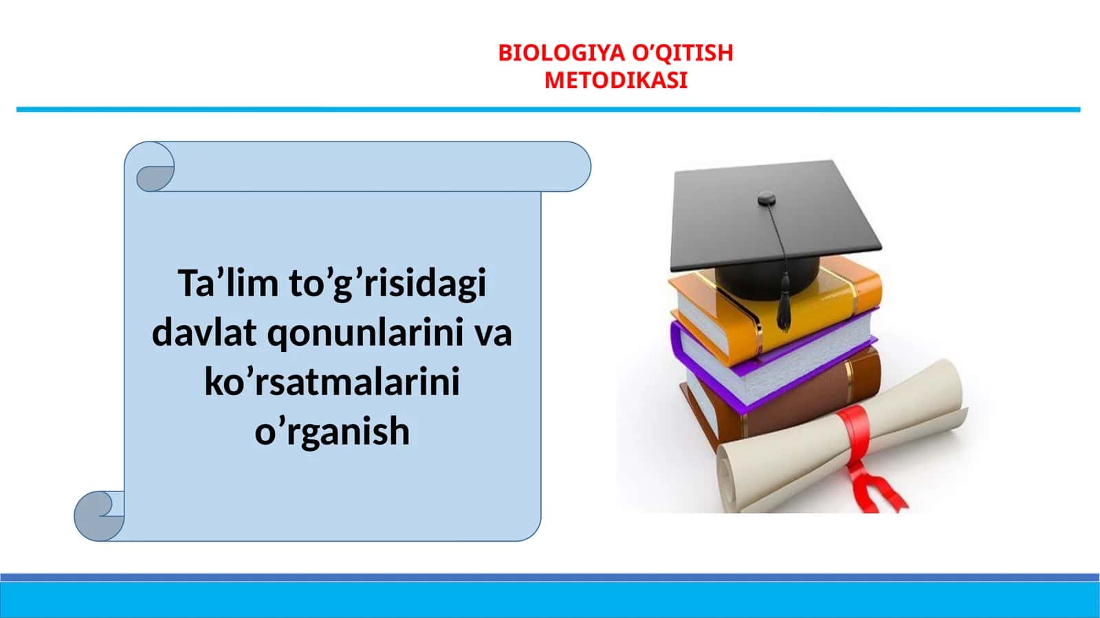 BIOLOGIYA O’QITISH METODIKASI 1