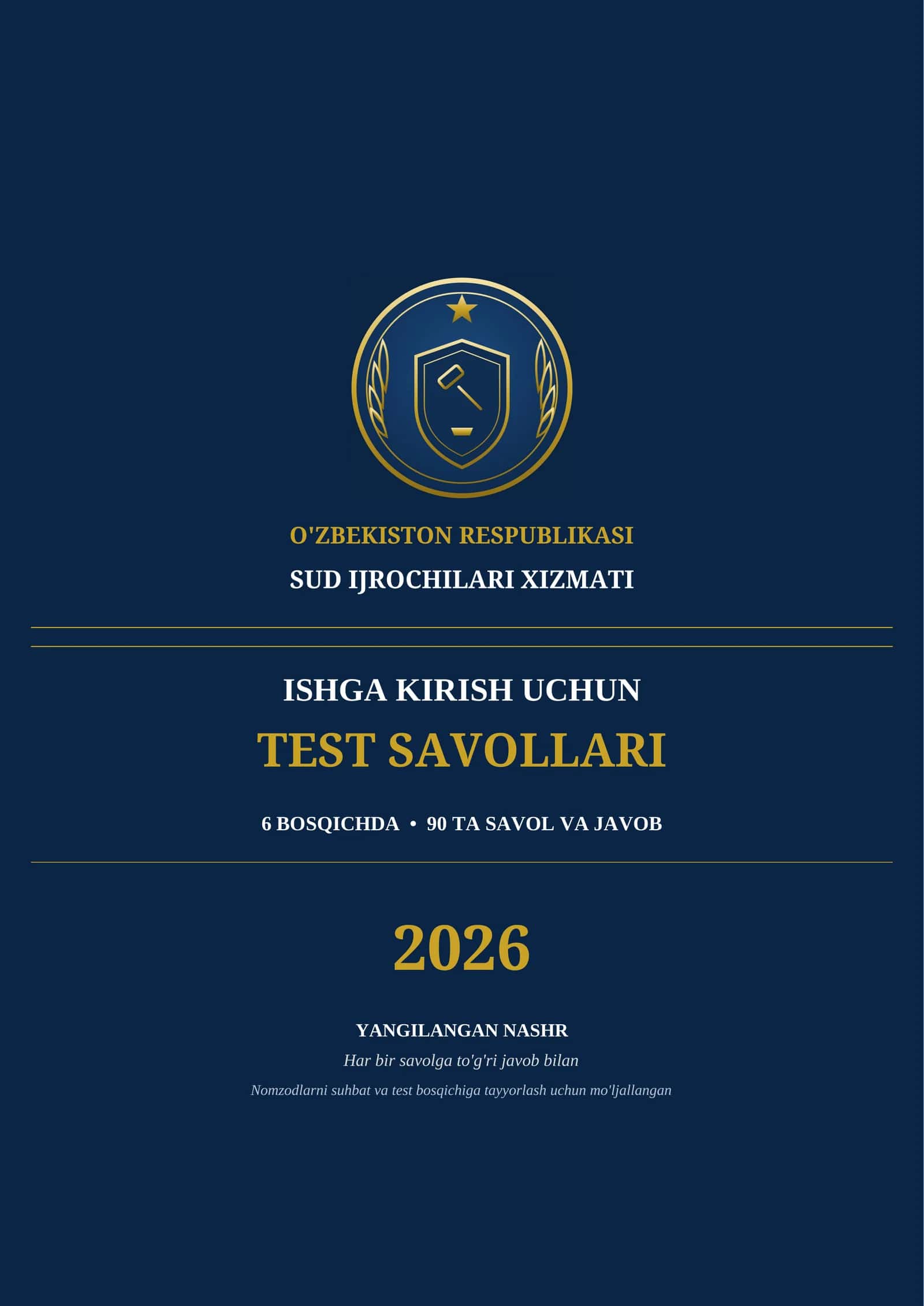 Sud ijrochilari test savollari 1