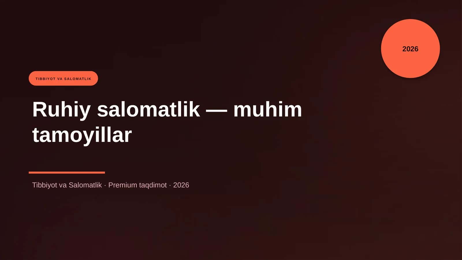 Ruhiy salomatlik — muhim tamoyillar 1