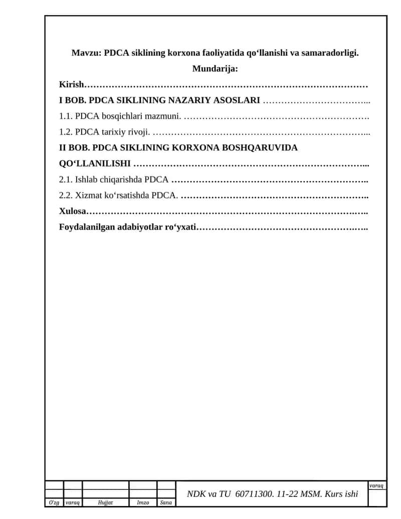 PDCA sikli 1
