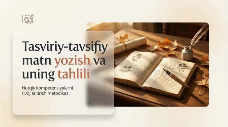 Tasviriy-tavsifiy matn yozish va uning tahlili 1