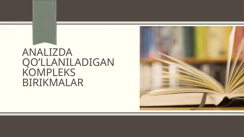 Analizda qo’llaniladigan kompleks birikmalar 1