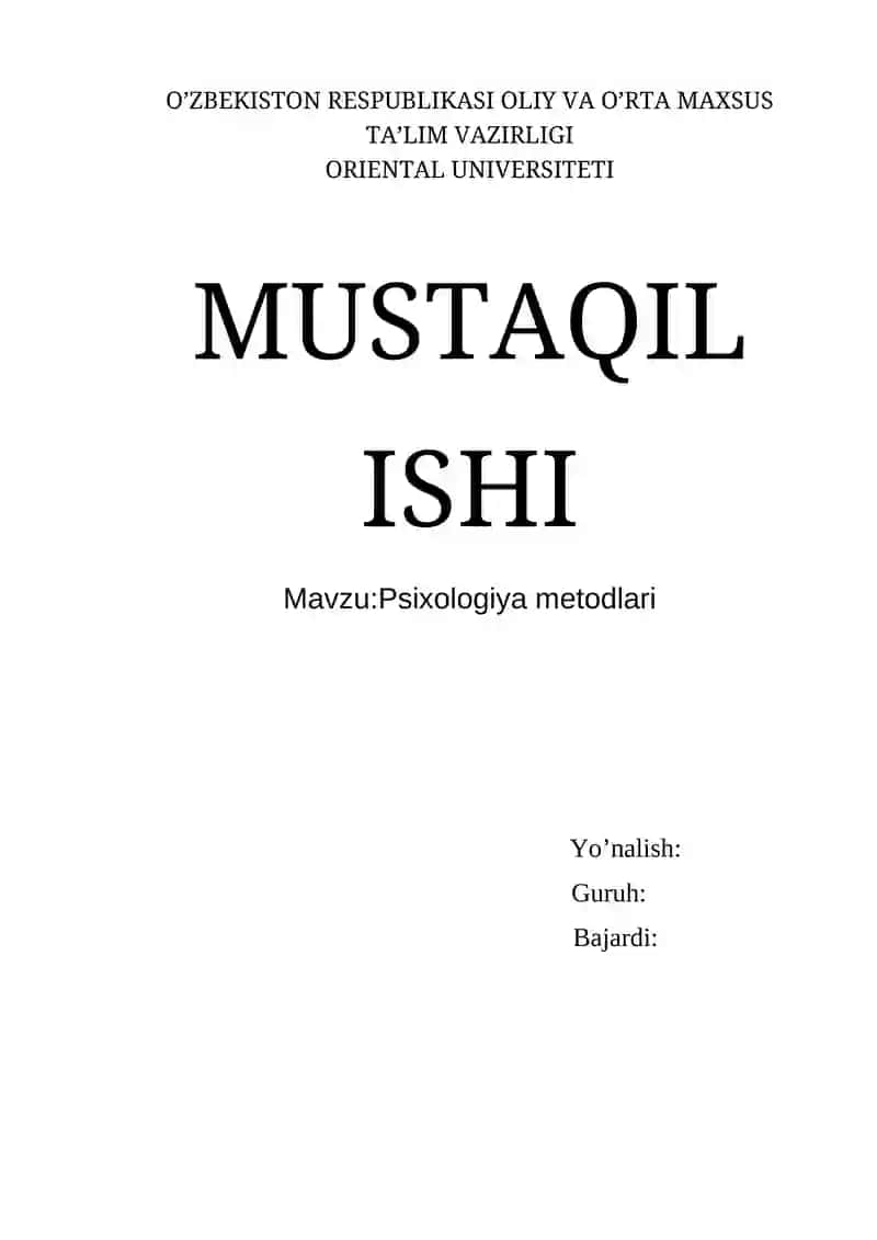 Psixologiya metodlari 1