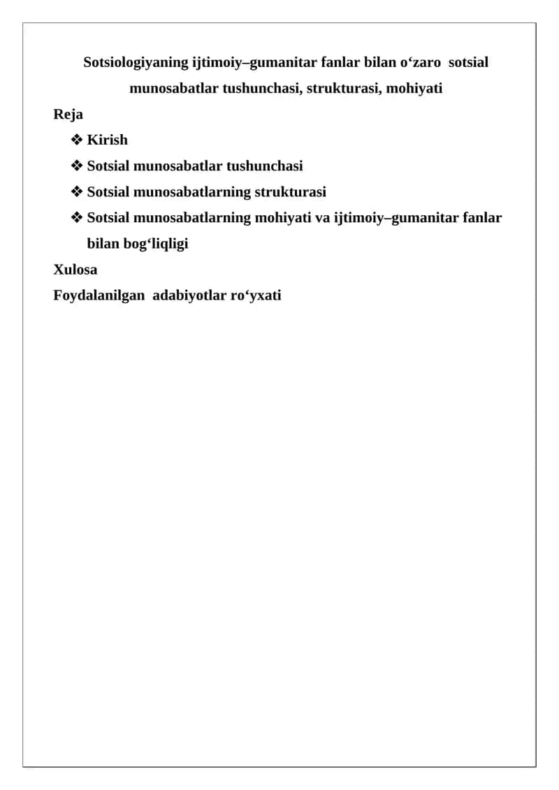Sotsiologiya fanidan maqolalar 1