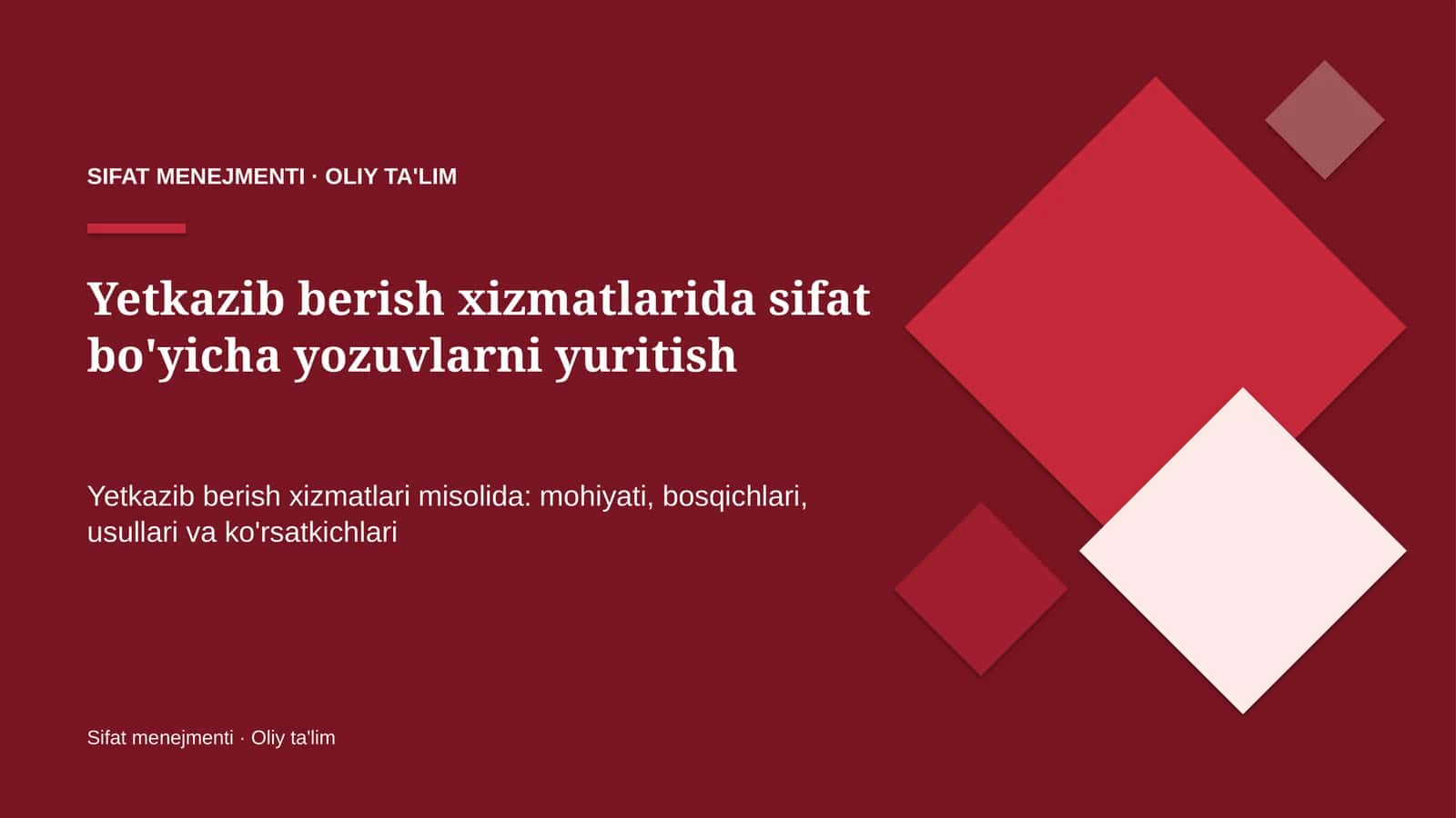 yetkazib berish xizmatlarida sifat bo'yicha yozuvlarni yuritish 8342 1