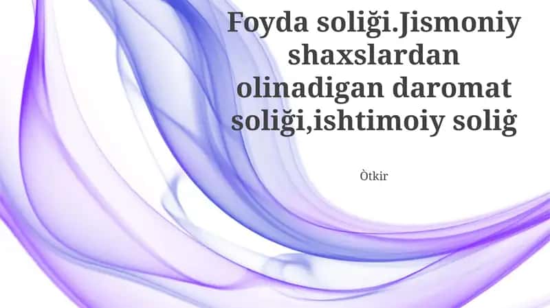 Foyda solig'i 1