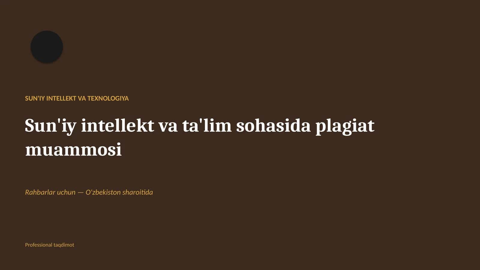SUN'IY INTELLEKT VA TEXNOLOGIYA 1