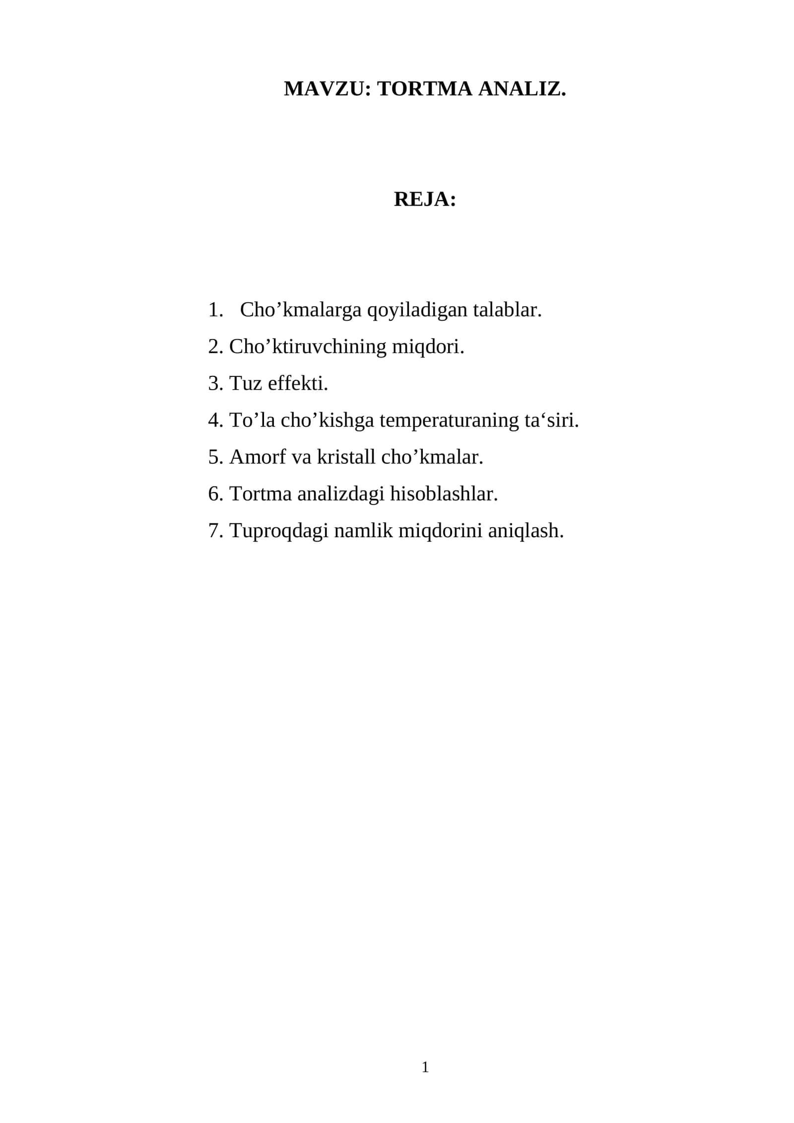 TORTMA ANALIZ 1