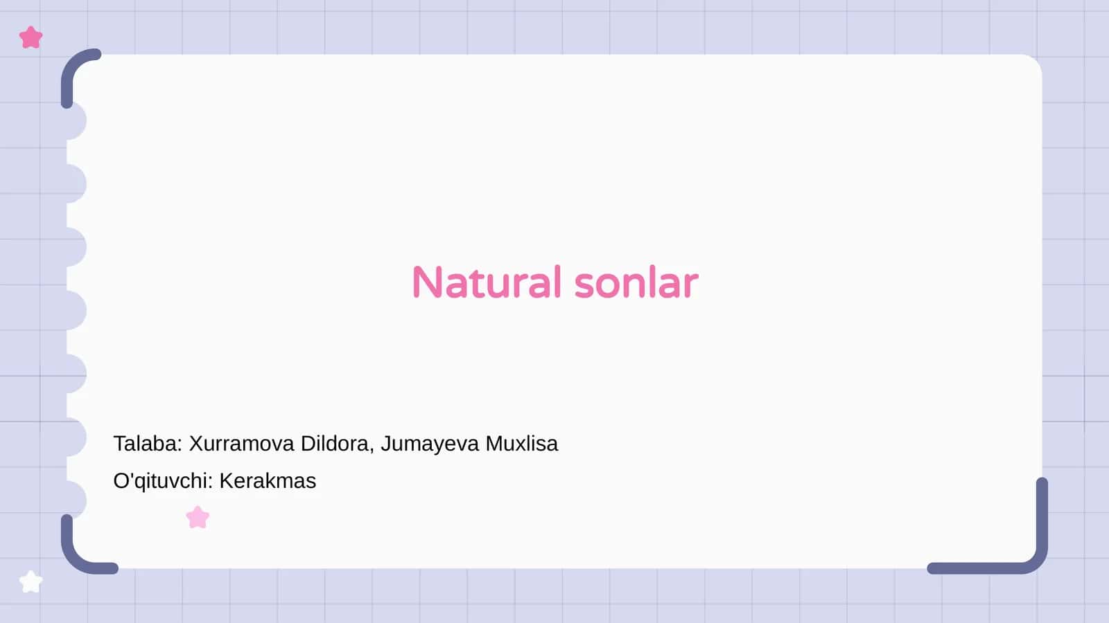 Natural sonlar 1