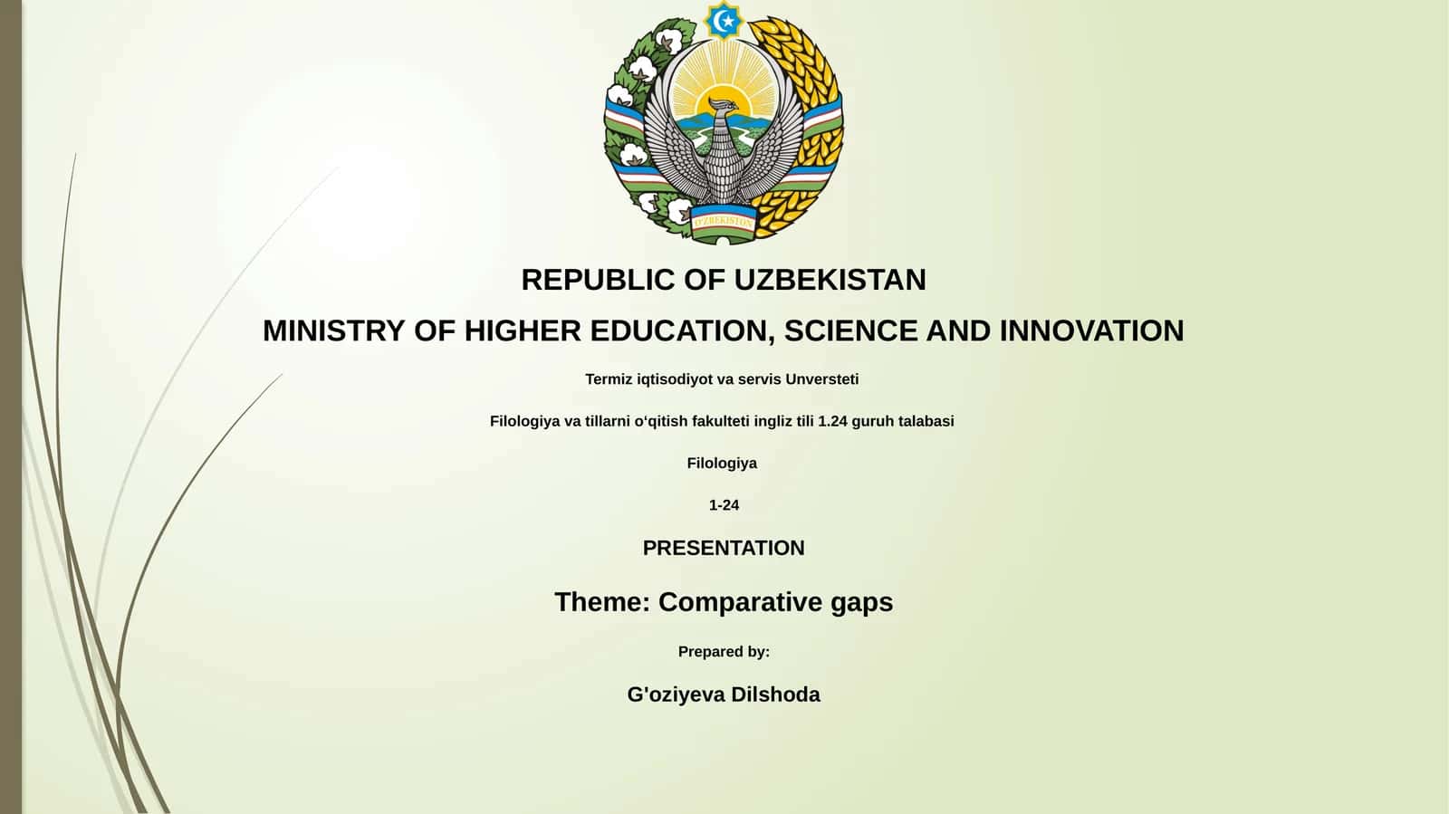 Comparative Gaps Presentation 1