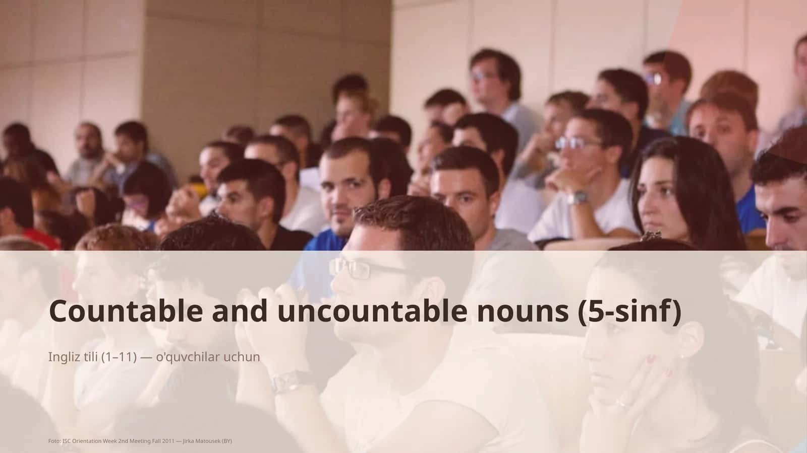 Countable and uncountable nouns (5-sinf) 1