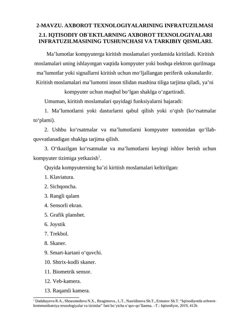 AXBOROT TEXNOLOGIYALARINING INFRATUZILMASI 1