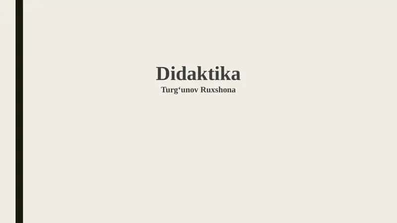 Didaktika 1