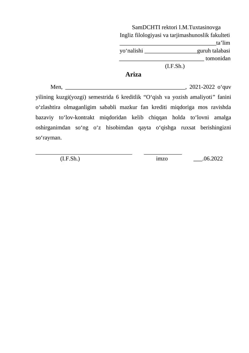 Oʻqish va yozish amaliyoti 1