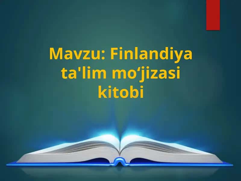 Finlandiya ta'lim mo‘jizasi kitobi 1