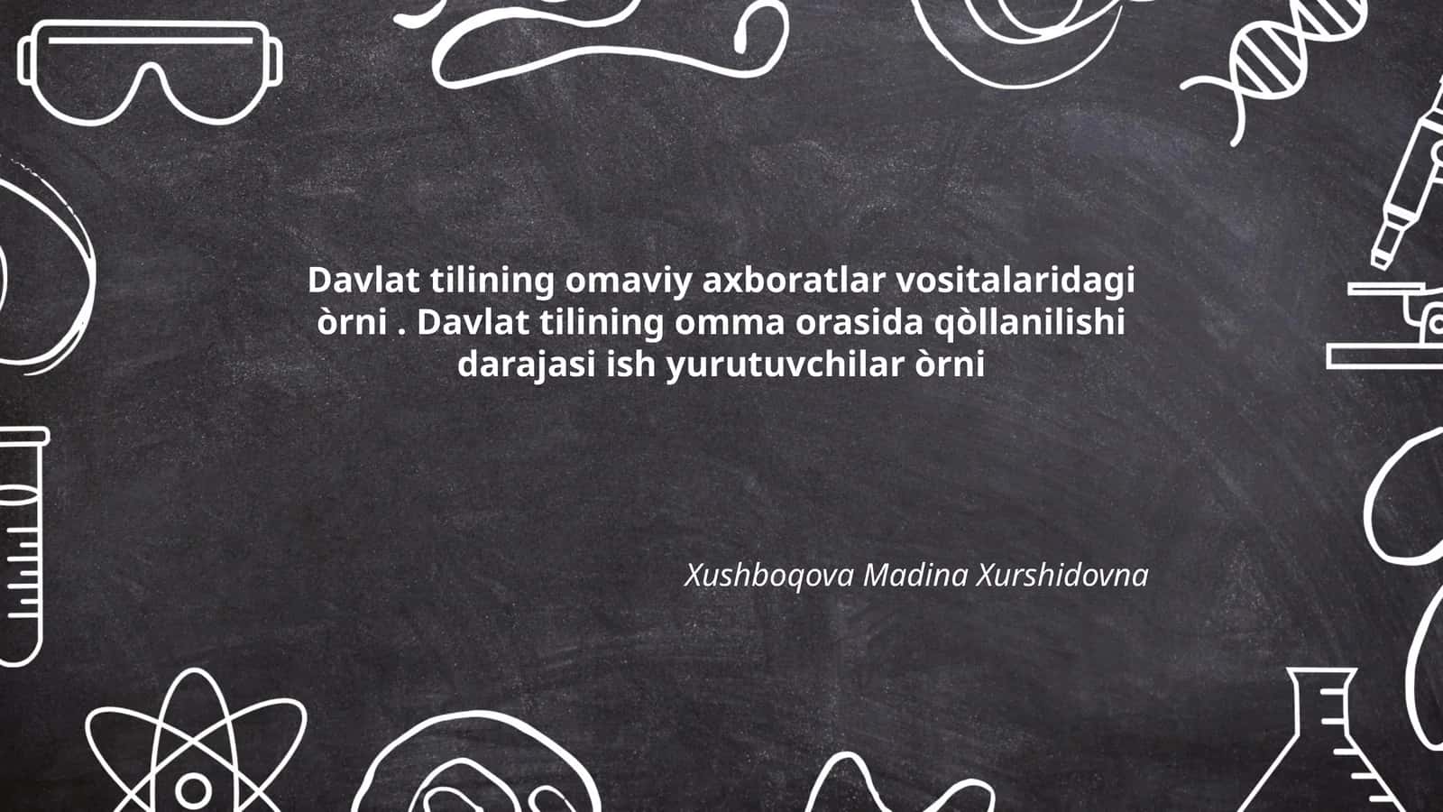 Davlat tilining omaviy axboratlar vositalaridagi òrni 1