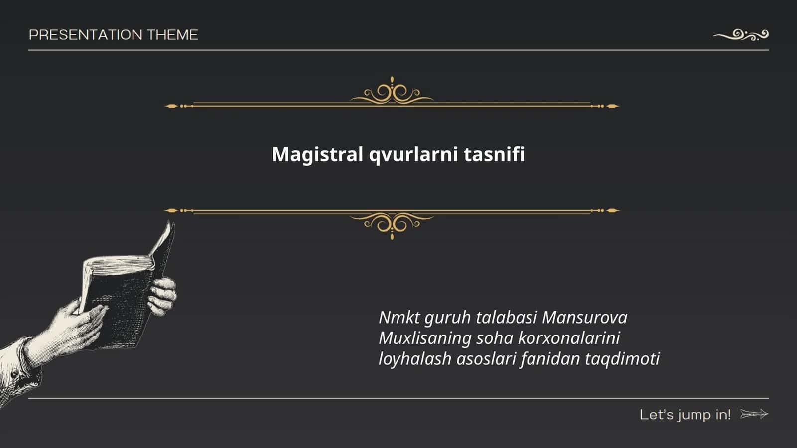 Magistral qvurlarni tasnifi 1