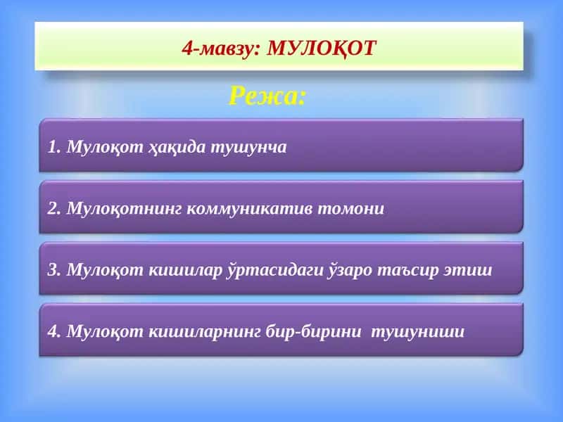 Мулоқот 1