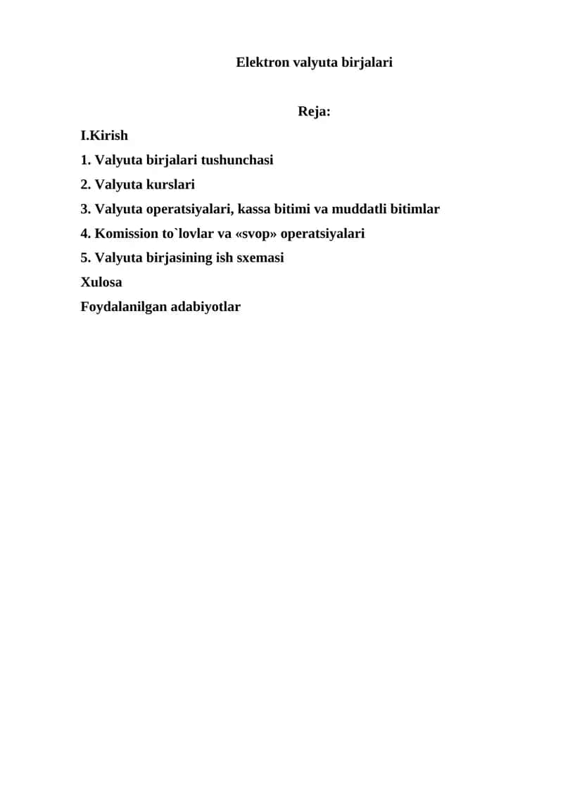 Valyuta birjalari 1