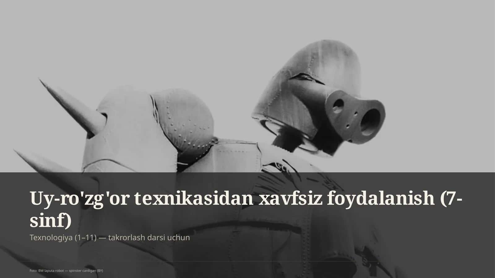 Uy-ro'zg'or texnikasidan xavfsiz foydalanish (7-sinf) 1