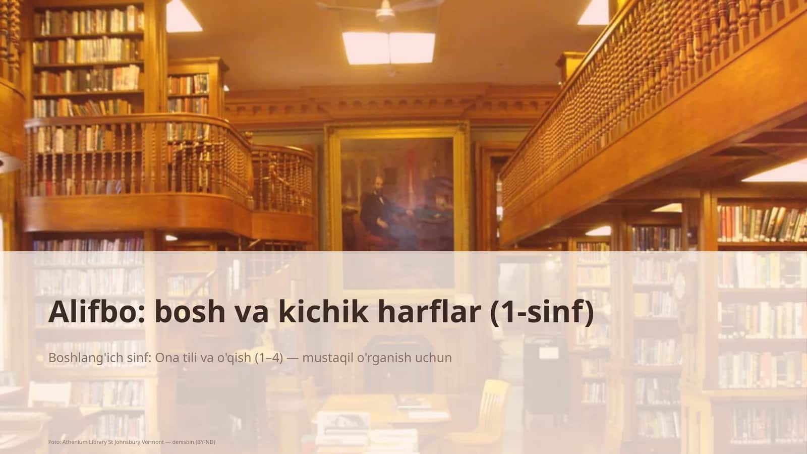 Alifbo: bosh va kichik harflar (1-sinf) 1