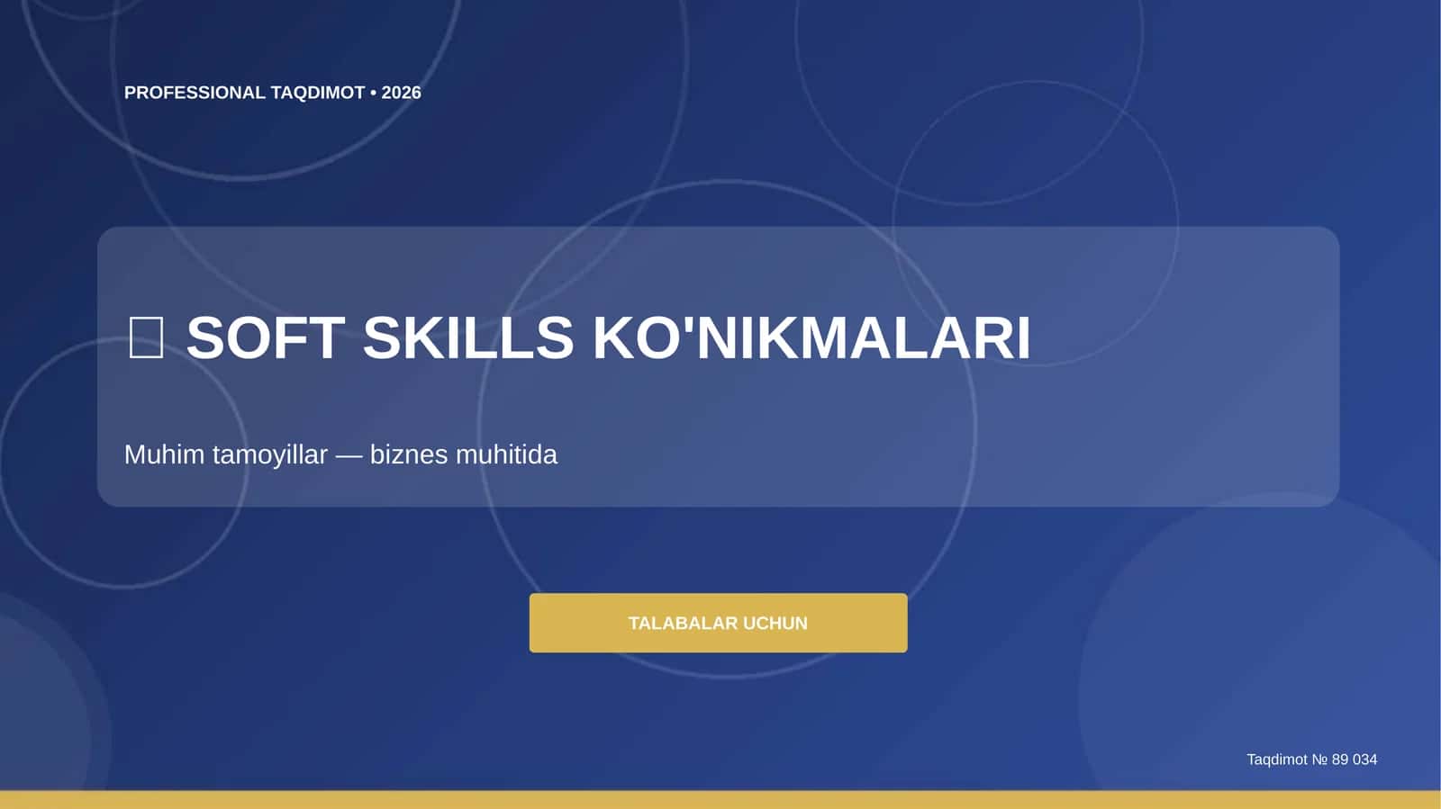 SOFT SKILLS KO'NIKMALARI 1
