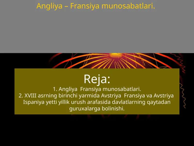 Angliya – Fransiya munosabatlari 1