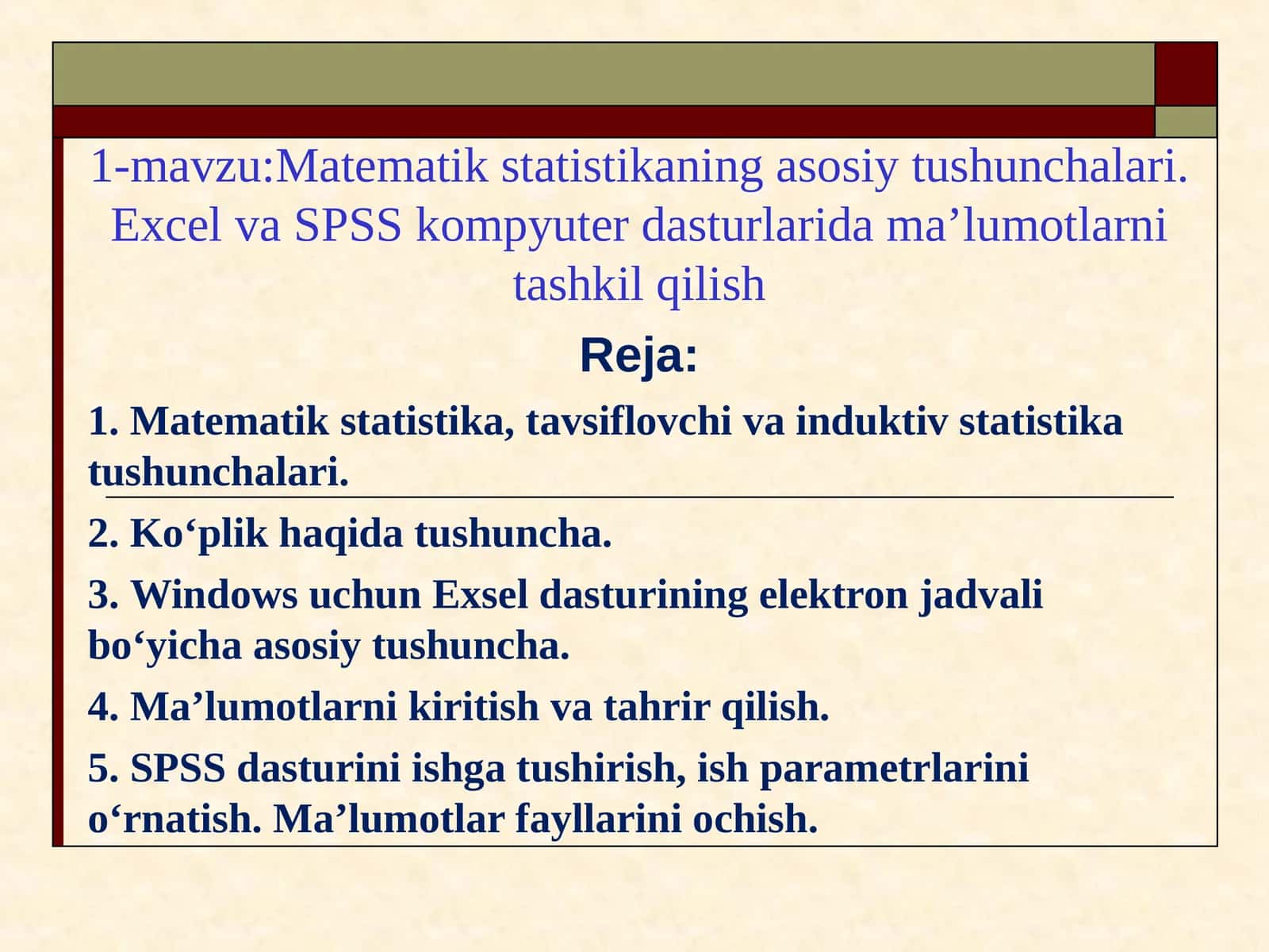 Matematik statistika 1