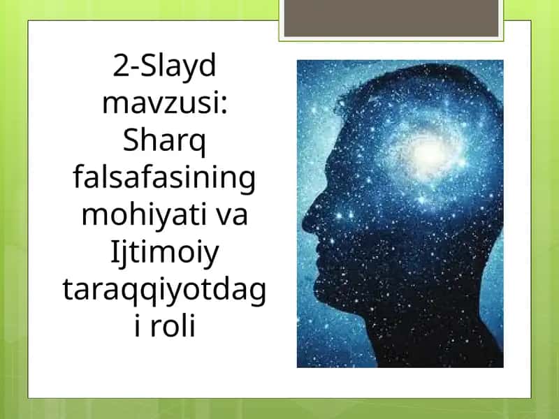 Sharq falsafasining mohiyati va Ijtimoiy taraqqiyotdagi roli 1