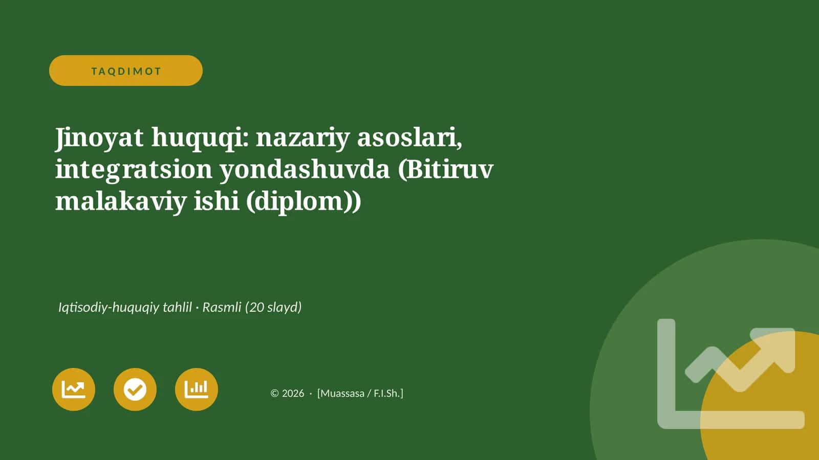 Jinoyat huquqi: nazariy asoslari, integratsion yondashuvda (Bitiruv malakaviy ishi (diplom)) 1