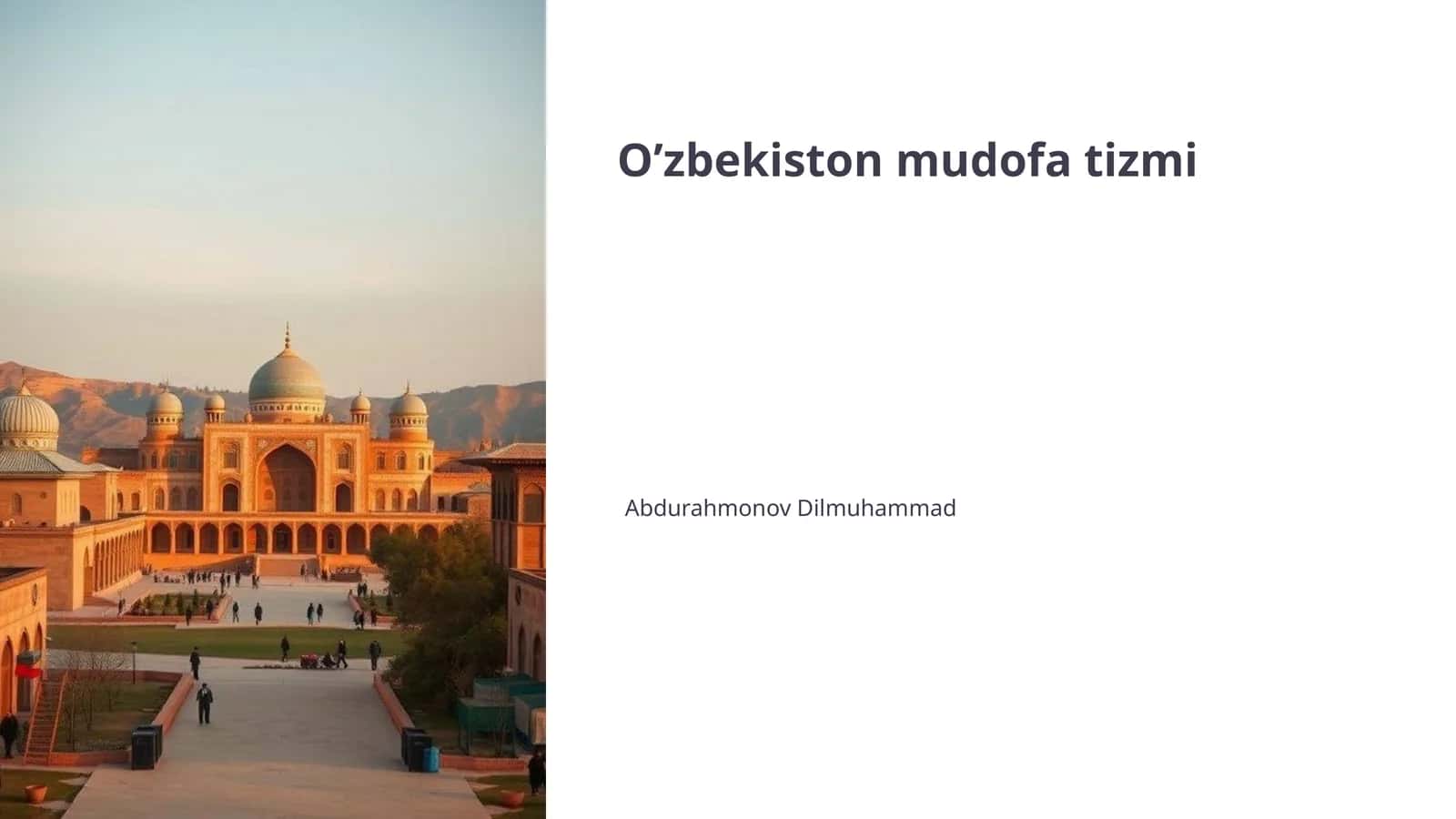 O’zbekiston mudofa tizmi 1