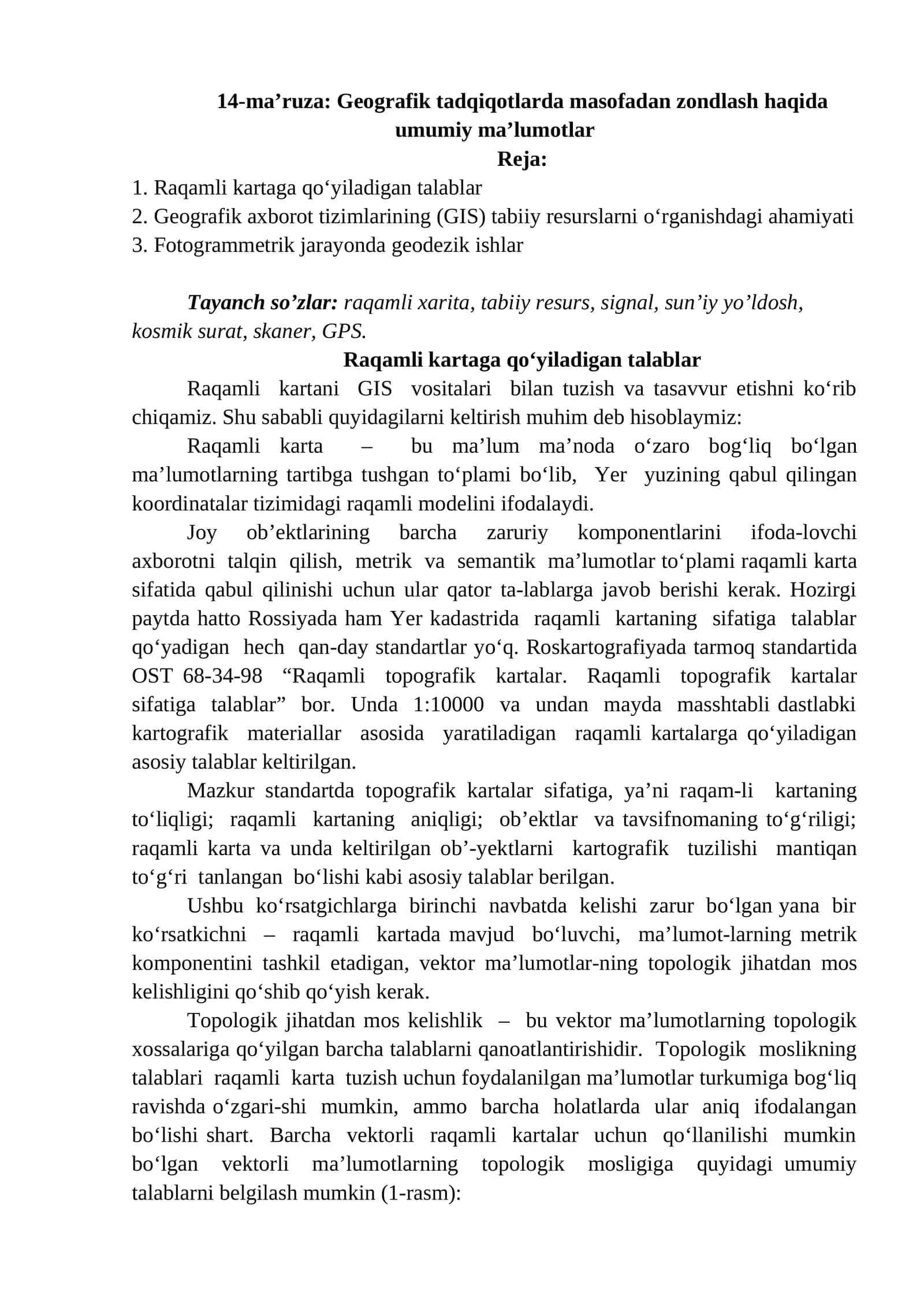 Geografik tadqiqotlarda masofadan zondlash 1