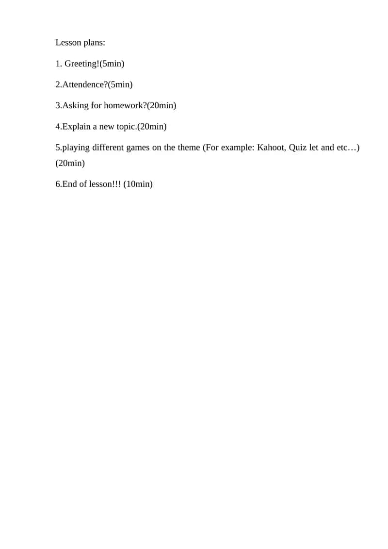 Lesson Plans 1