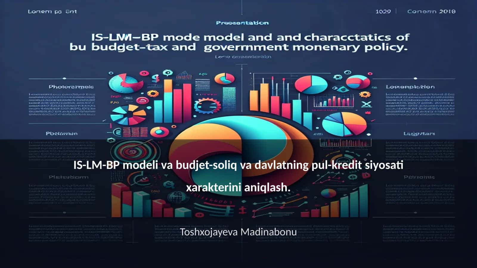 IS-LM-BP modeli va budjet-soliq va davlatning pul-kredit siyosati xarakterini aniqlash 1