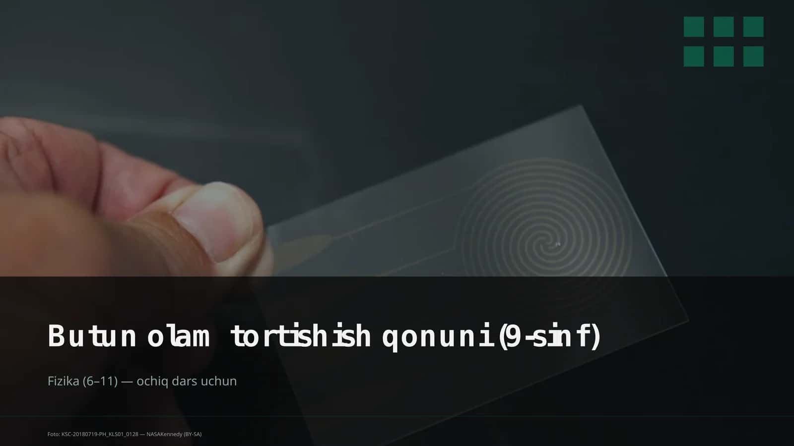 Butun olam tortishish qonuni (9-sinf) 1