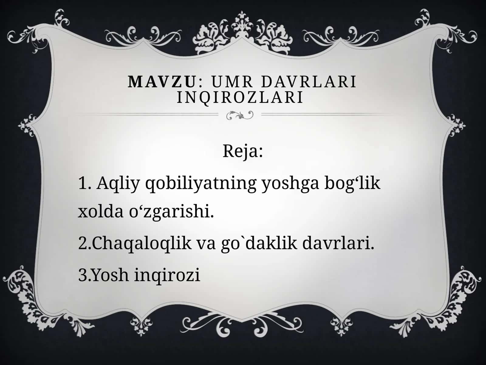 UMR DAVRLARI INQIROZLARI 1