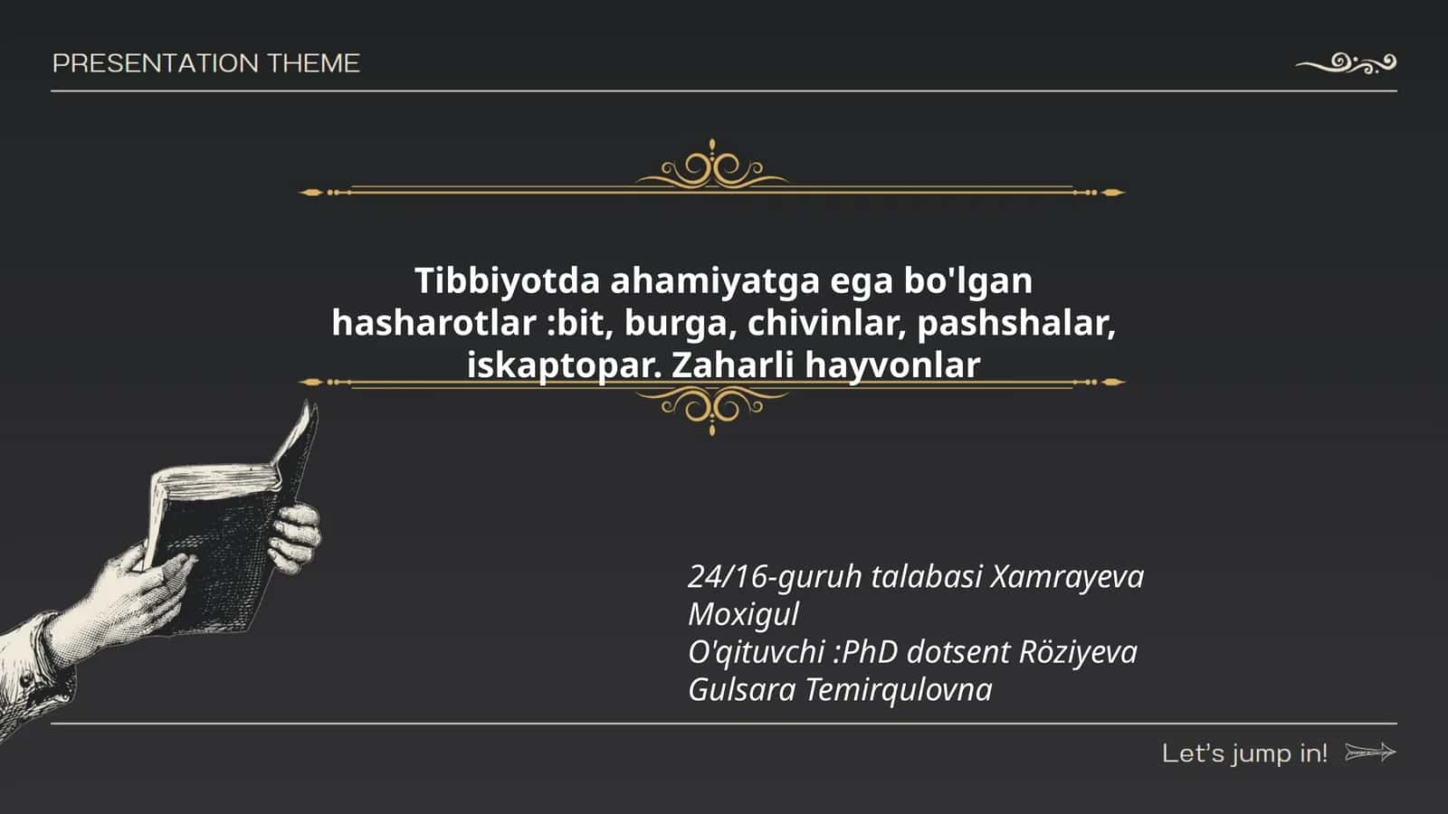 Tibbiyotda ahamiyatga ega bo'lgan hasharotlar 1