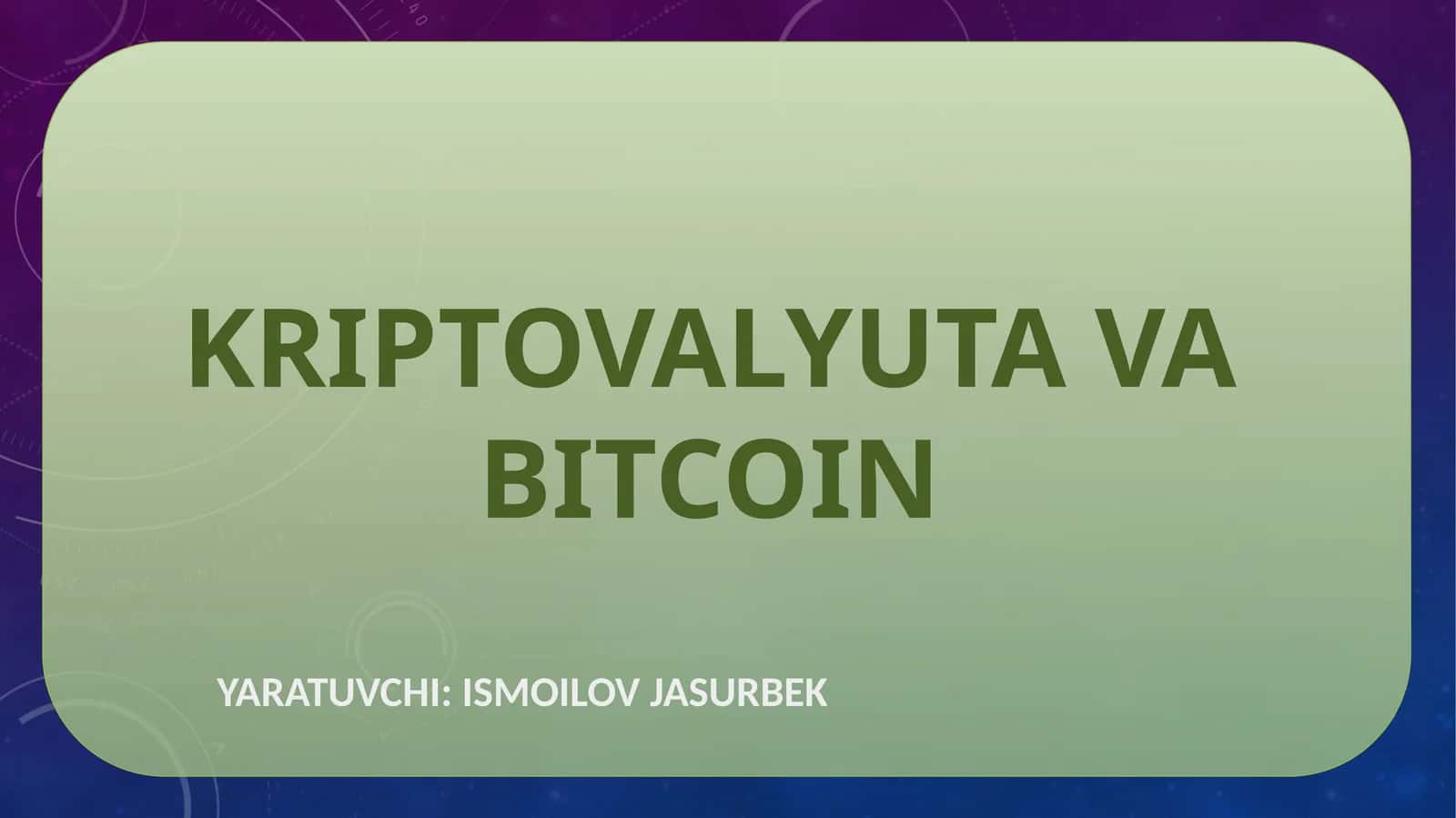 Kriptovalyutavabitcoin 1