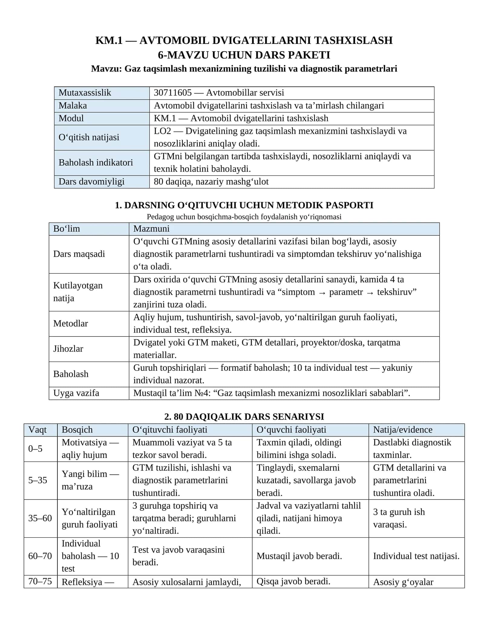 6_mavzu. Gaz_taqsimlash_mexanizmining_tuzilishi_va_diagnostik_parametrlari 1