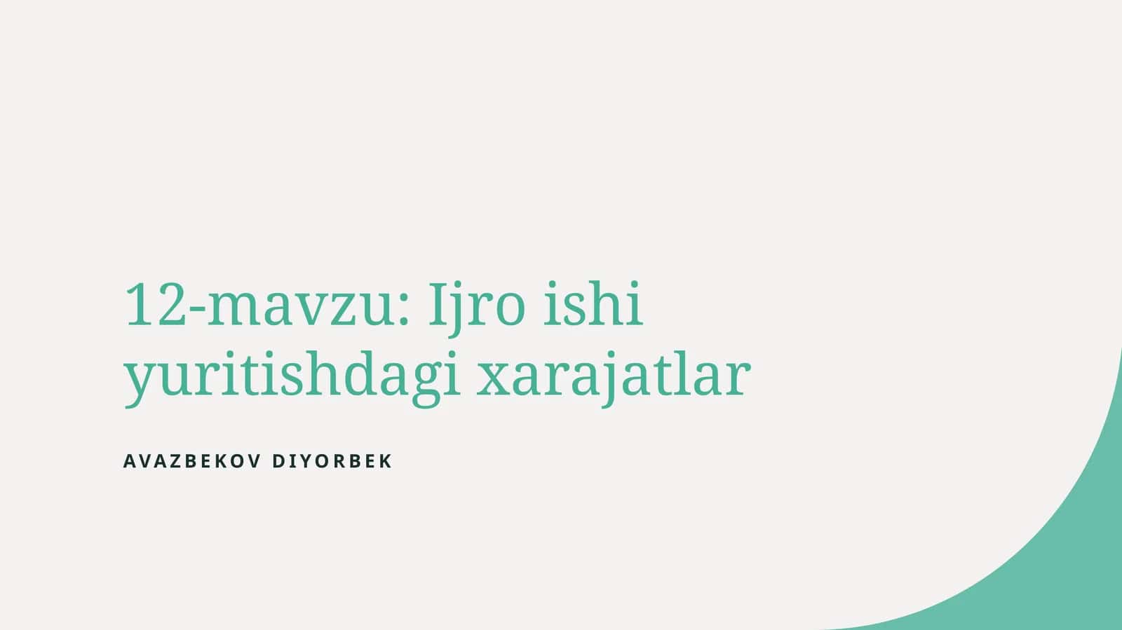Ijro ishi yuritishdagi xarajatlar 1