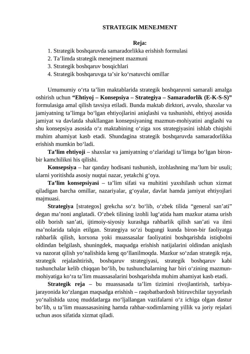 STRATEGIK MENEJMENT 1